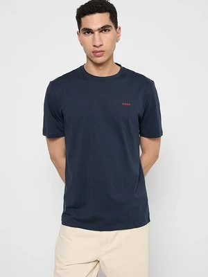T-shirt basic Hugo granatowy