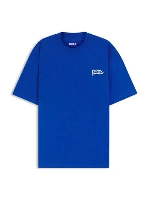 T-shirt basic Hugo niebieski