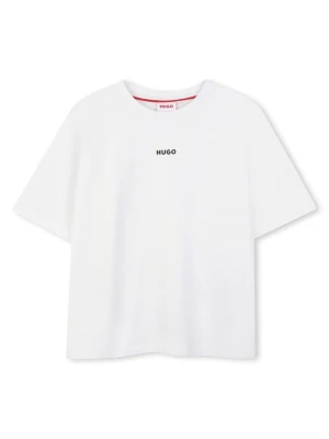 T-shirt basic Hugo biały