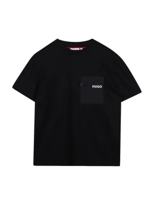 T-shirt basic Hugo czarny