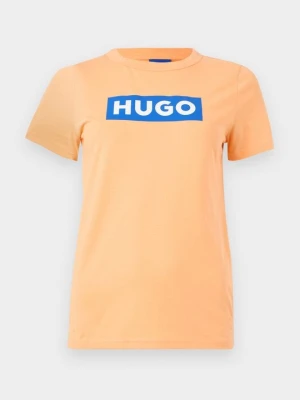T-shirt basic Hugo pomarańczowy