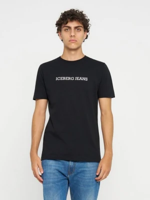 T-shirt basic Iceberg czarny