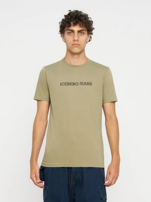 T-shirt basic Iceberg jasnozielony