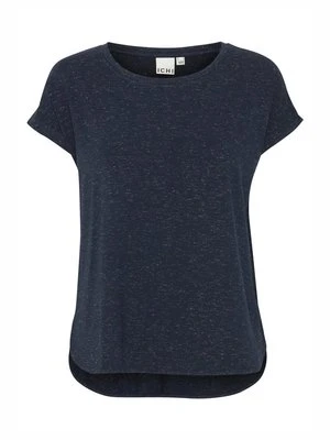 T-shirt basic Ichi granatowy
