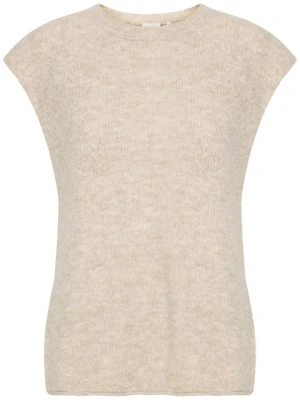 T-shirt basic Ichi piaskowy