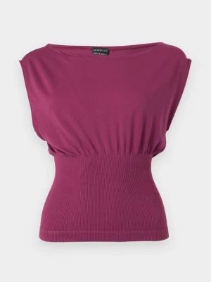T-shirt basic Iets frans… bordowy
