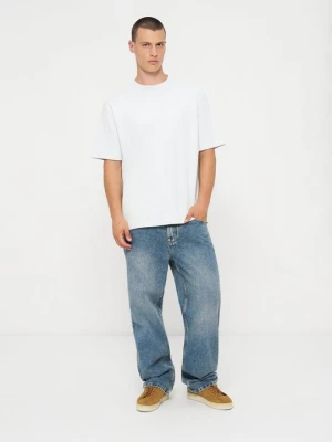 T-shirt basic INDICODE czerwony melanż
