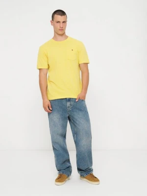 T-shirt basic INDICODE oliwkowy