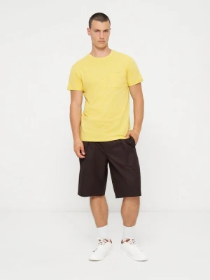 T-shirt basic INDICODE żółty