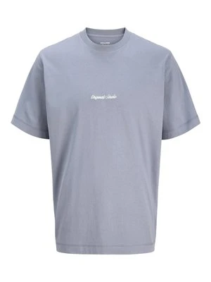 T-shirt z nadrukiem Jack&Jones jasnoniebieski