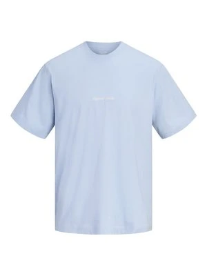 T-shirt z nadrukiem Jack&Jones jasnoniebieski