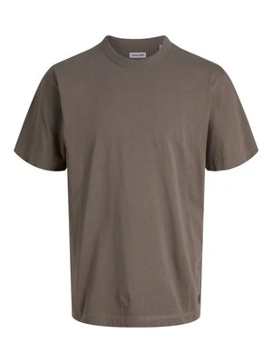 T-shirt basic Jack&Jones ciemnobrązowy
