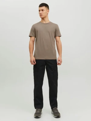 T-shirt basic Jack&Jones brązowy