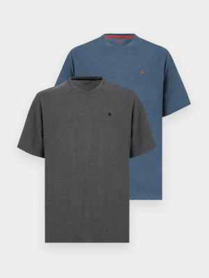 T-shirt basic Jack&Jones ciemnoszary melanż
