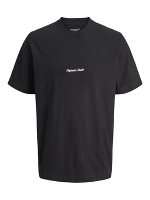 T-shirt z nadrukiem Jack&Jones czarny