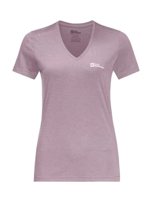 T-shirt basic Jack Wolfskin fioletowy