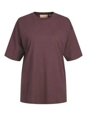 T-shirt basic JJXX ciemnobrązowy