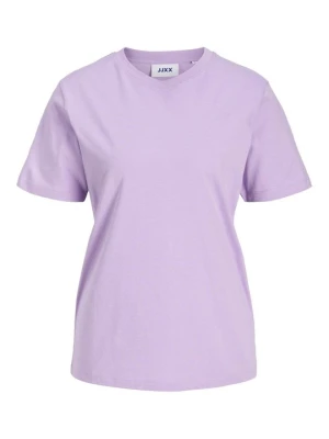 T-shirt basic JJXX fioletowy