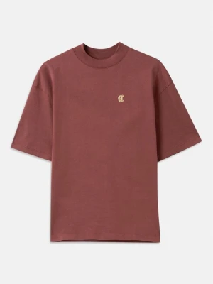 T-shirt basic Just Cavalli brązowy