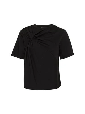 T-shirt basic Kaffe czarny melanż