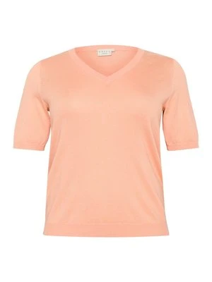 T-shirt basic Kaffe pomarańczowy