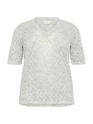 T-shirt basic Kaffe jasnoszary