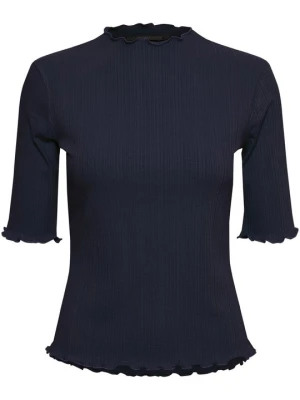 T-shirt basic Karen by Simonsen granatowy