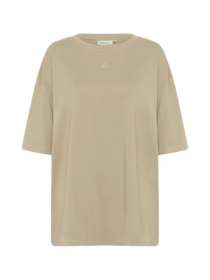 T-shirt basic Karen by Simonsen piaskowy