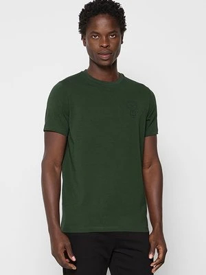 T-shirt basic KARL LAGERFELD zielony