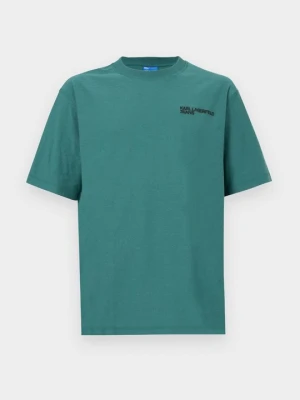 T-shirt basic KARL LAGERFELD ciemnozielony