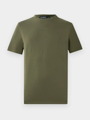 T-shirt basic KARL LAGERFELD ciemnozielony