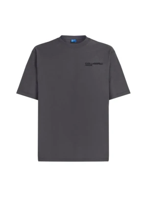 T-shirt basic KARL LAGERFELD szary