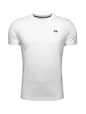 T-shirt basic La Martina biały