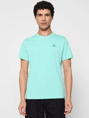 T-shirt basic La Martina niebieski