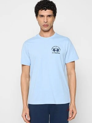 T-shirt basic La Martina niebieski