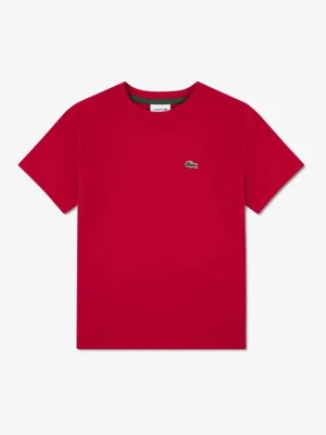 T-shirt basic Lacoste czerwony