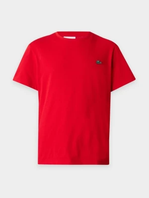 T-shirt basic Lacoste czerwony