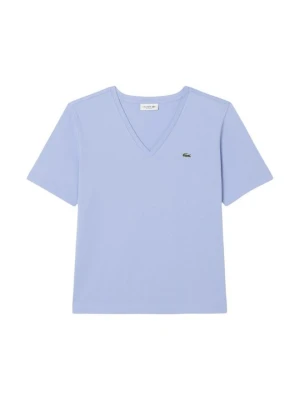 T-shirt basic Lacoste fioletowy