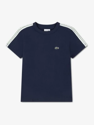 T-shirt basic Lacoste granatowy