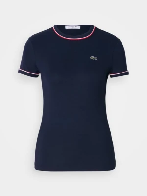 T-shirt basic Lacoste granatowy