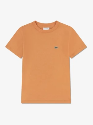 T-shirt basic Lacoste pomarańczowy