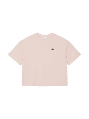 T-shirt basic Lacoste różowy