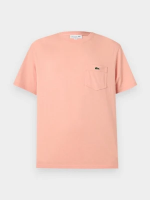 T-shirt basic Lacoste różowy melanż