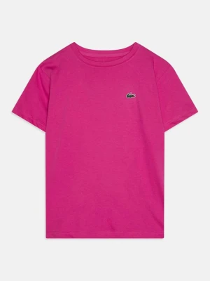 T-shirt basic Lacoste różowy melanż