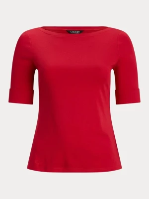 T-shirt basic Lauren Ralph Lauren czerwony