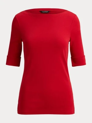 T-shirt basic Lauren Ralph Lauren czerwony