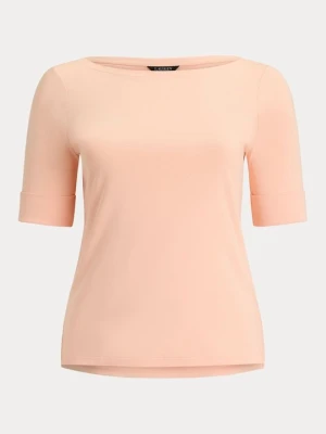 T-shirt basic Lauren Ralph Lauren koralowy