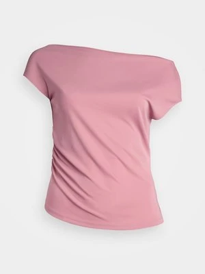 T-shirt basic Lauren Ralph Lauren jasnoróżowy
