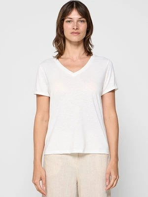 T-shirt basic Le Jardin du Lin biały