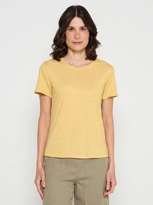 T-shirt basic Le Jardin du Lin żółty